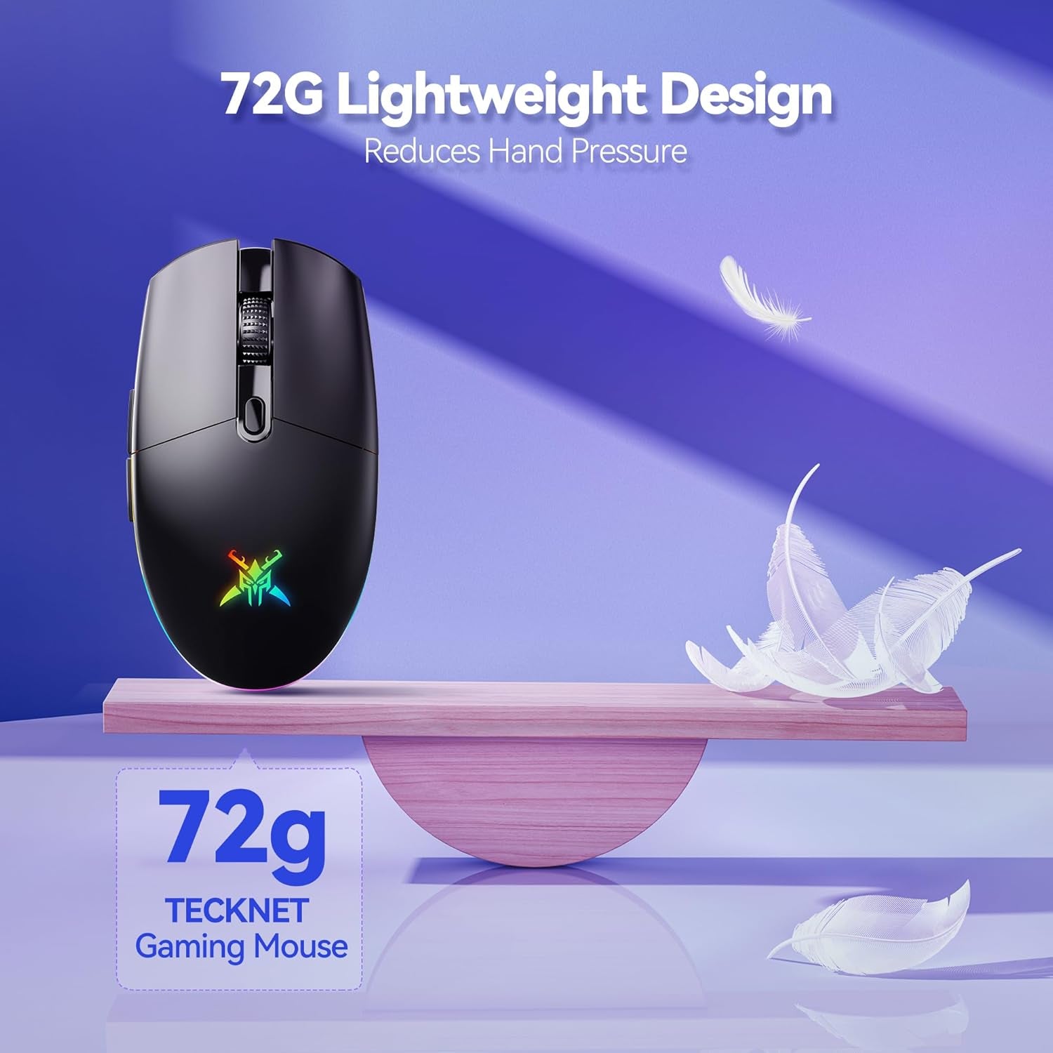 RGB Wireless Gaming Mouse 8000 DPI 6 Button, Wireless & Wired Mode