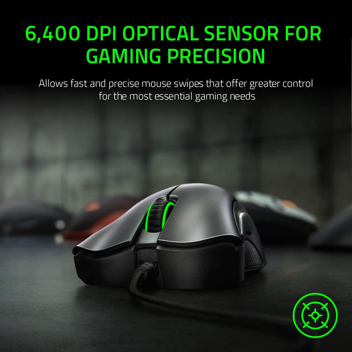 Razer Deathadder Essential (2021) - Wired Gaming Mouse (Optical Sensor, 6400 DPI, 5 Programmable Buttons, Ergonomic Form Factor) Black