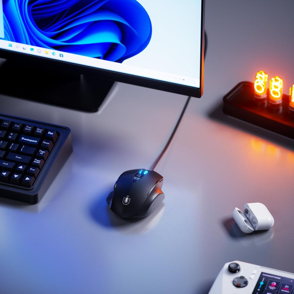 Wired Mouse, 6 Programmable Buttons, Ergonomic Wired Gaming Mouse
