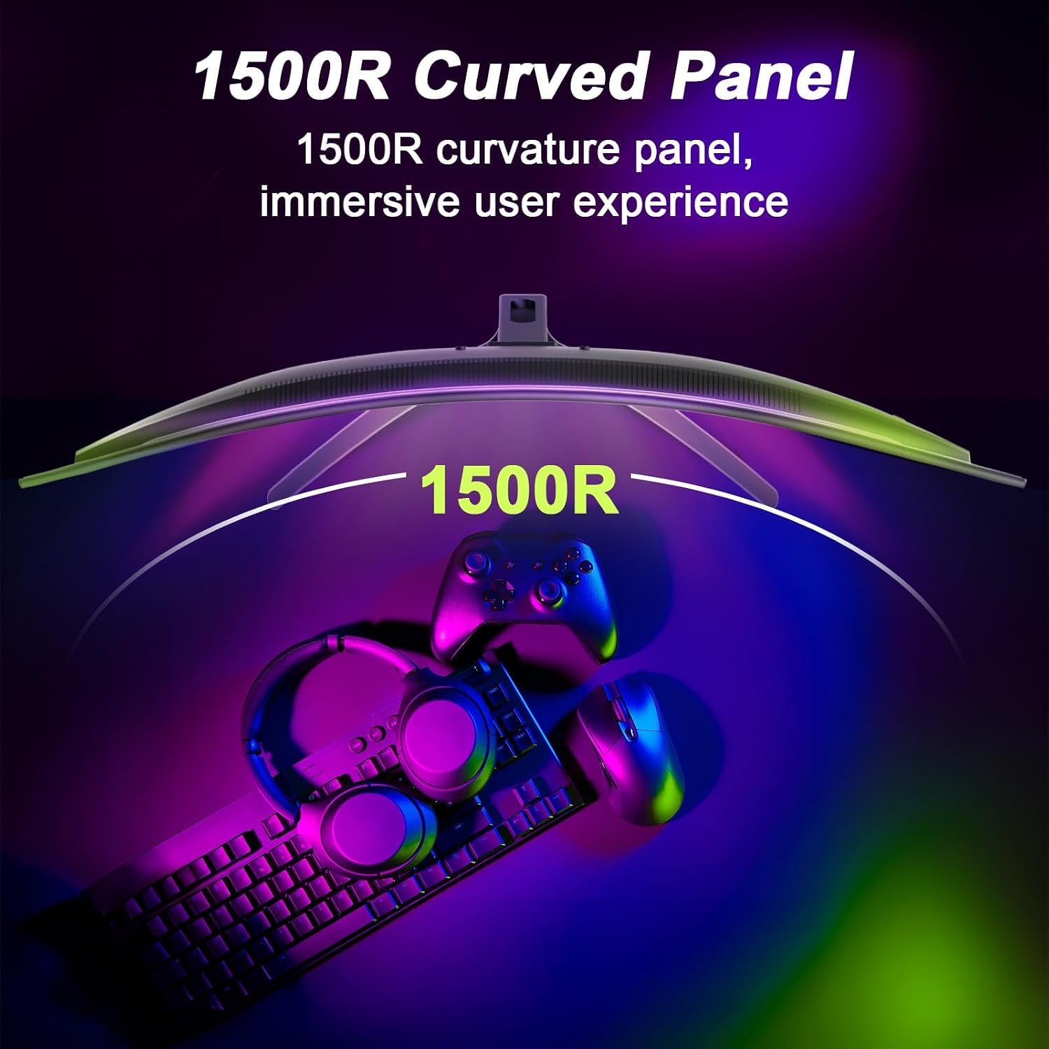 32 Inch Curved Gaming Monitor - 240Hz, Full HD 1920X1080P, 1Ms MPRT, Adaptive-Sync, 3500:1 Contrast, DCI-P3 90%, Srgb 125%, HDR, VA 1500R, VESA 100X100Mm, HDMI2.0&DP1.4 - AMZG32C1F