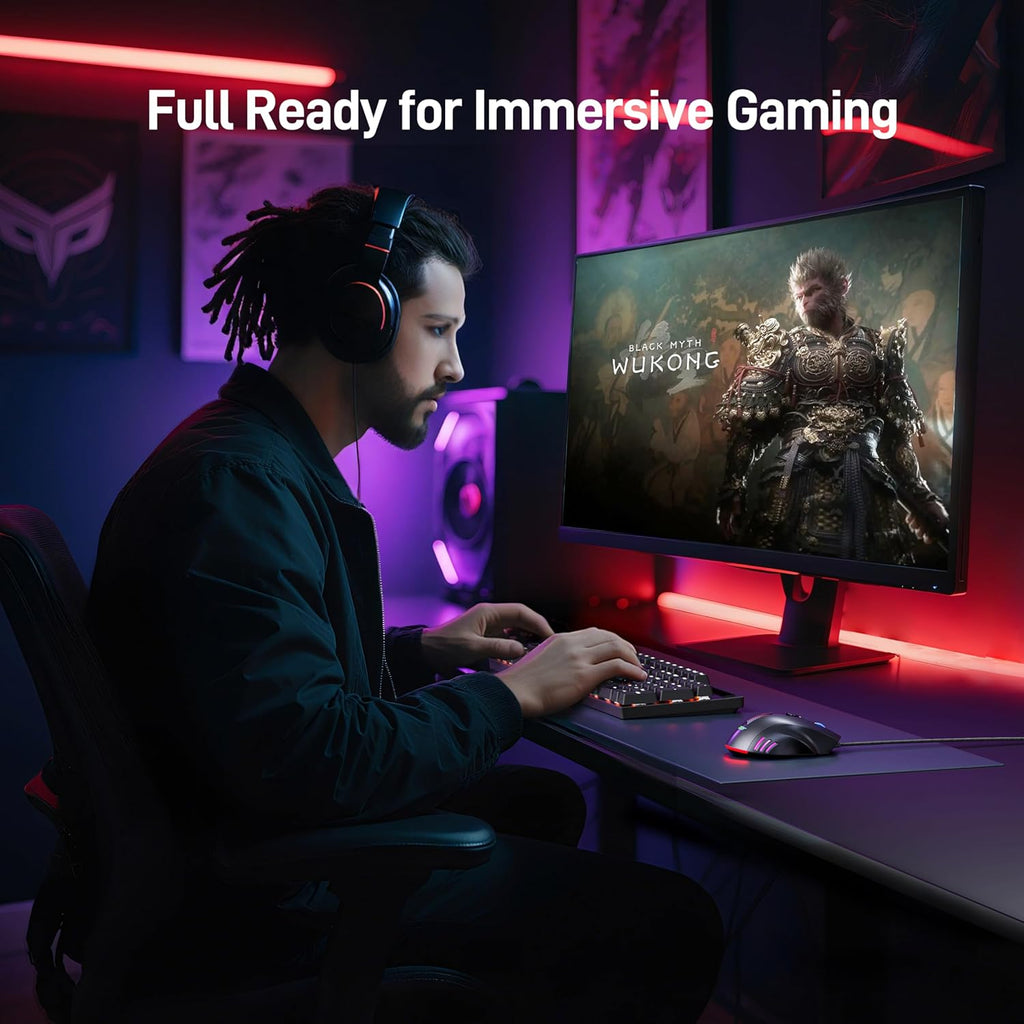 Wired Gaming Mouse, 12,800 DPI RGB Ergonomic Computer Mouse for PC