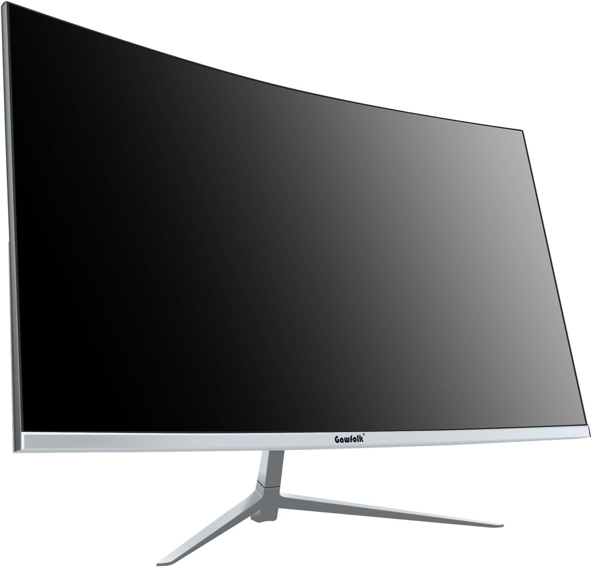 Curved Monitor 27 Inch 100Hz, PC Gaming Monitor with Speakers, AMD Freesync Full HD 1080P Ultra-Thin Zero Frame Display for Home Office Business (White)