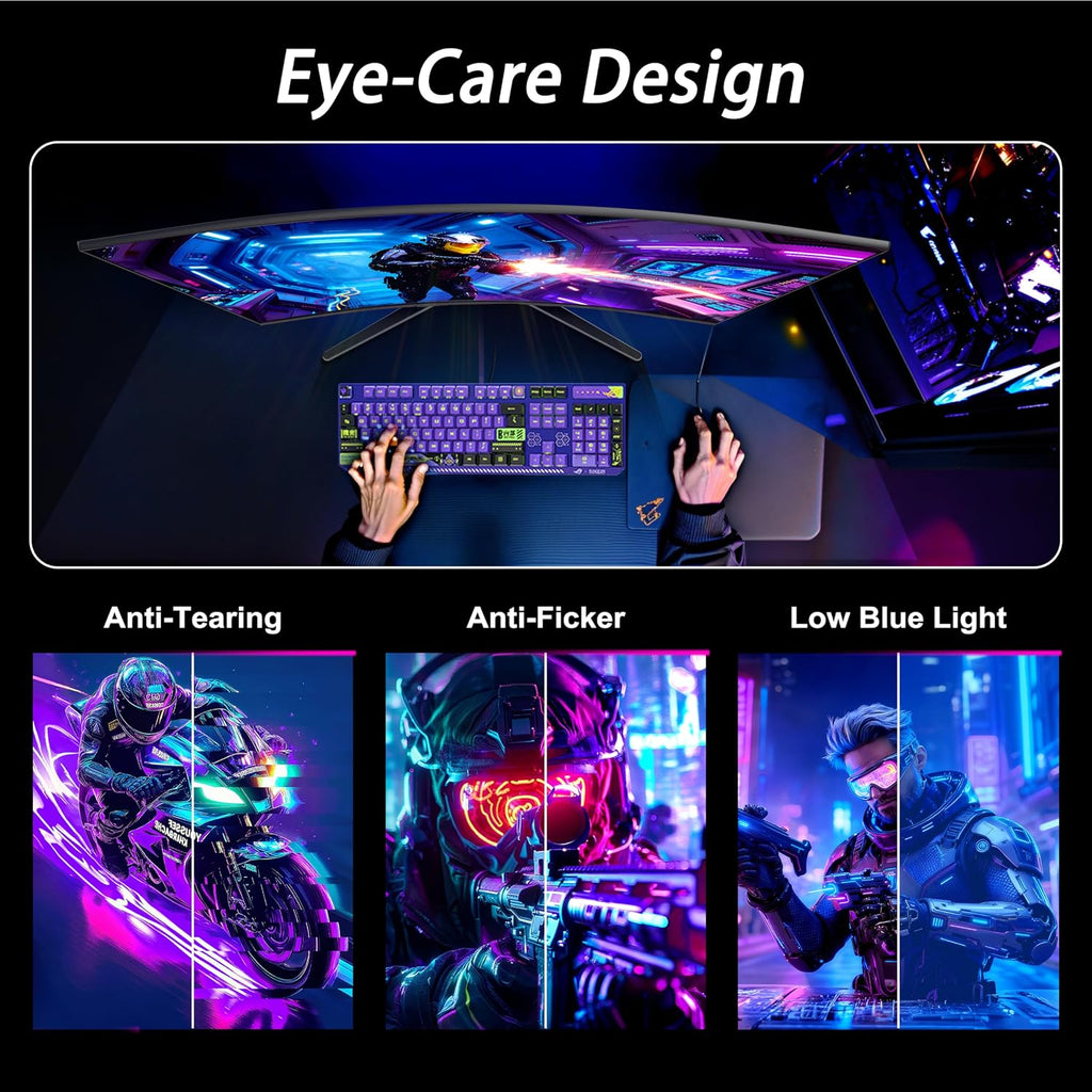32 Inch Curved Gaming Monitor - 240Hz, Full HD 1920X1080P, 1Ms MPRT, Adaptive-Sync, 3500:1 Contrast, DCI-P3 90%, Srgb 125%, HDR, VA 1500R, VESA 100X100Mm, HDMI2.0&DP1.4 - AMZG32C1F