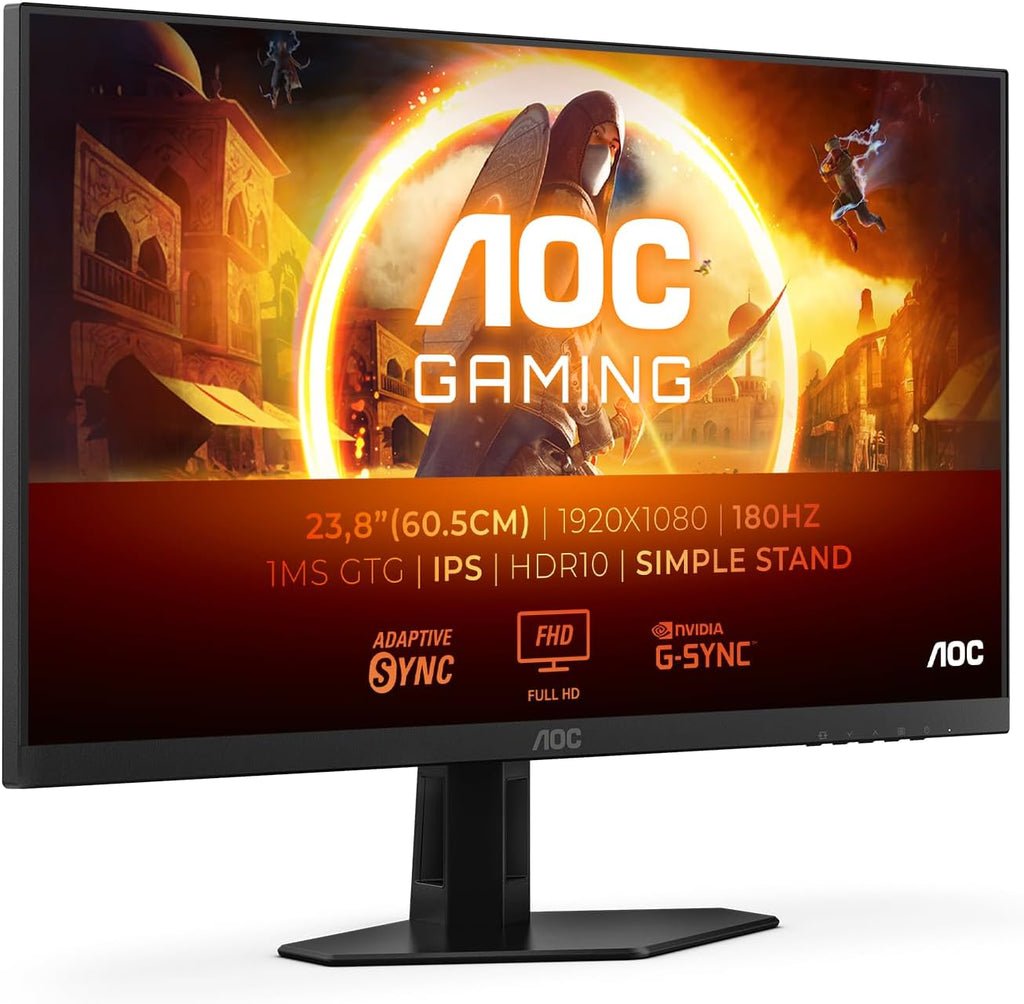 24G4XED 24 Inch FHD Gaming Monitor, 180Hz, Fast IPS Panel, 1Ms Gtg, HDR10, G-Sync Compatible, Speakers,(1920X1080 HDMI 2X 2.0) Schwarz