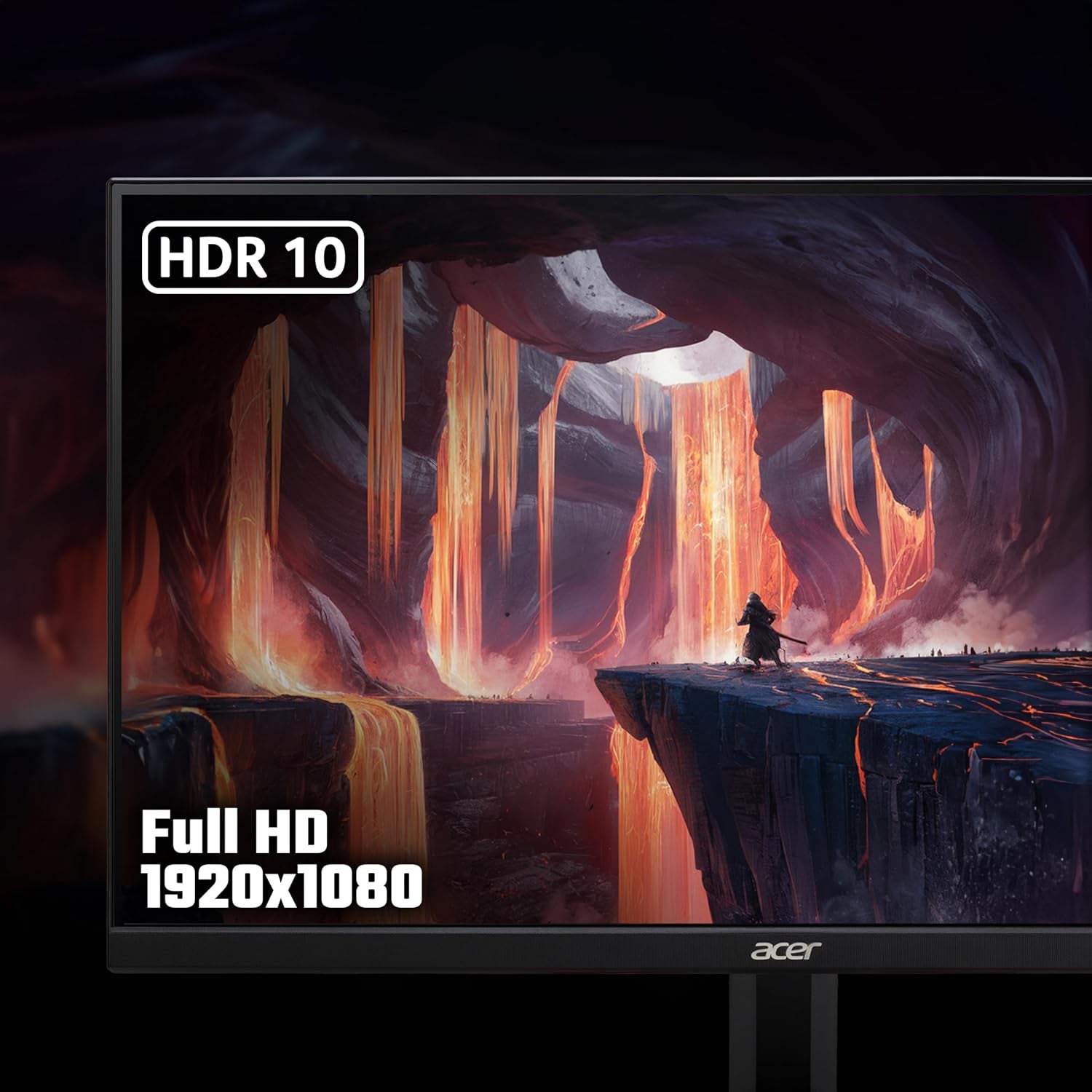 Nitro KG241YS3 24 Inch Full HD (1920 X 1080) Gaming Monitor - 180Hz, 4Ms, VA Panel, Freesync Premium, 72% NTSC, HDR10, Speakers, Displayport, HDMI