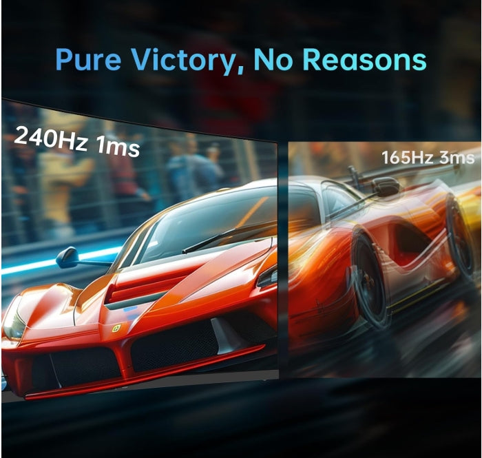 32 Inch Curved Gaming Monitor, Full HD 1080P@240Hz Monitor, VA 1500R, 1Ms, Adaptive Sync, HDR10, HDMI 2.0 / DP1.4, 125% Srgb, VESA, Compatible with Desktop, Laptop, PS5, Xbox, Switch and More