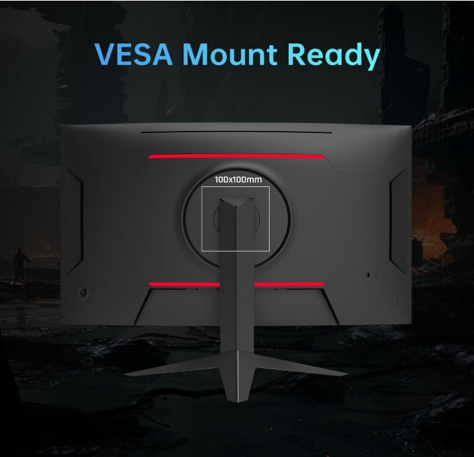 32 Inch Curved Gaming Monitor, Full HD 1080P@240Hz Monitor, VA 1500R, 1Ms, Adaptive Sync, HDR10, HDMI 2.0 / DP1.4, 125% Srgb, VESA, Compatible with Desktop, Laptop, PS5, Xbox, Switch and More