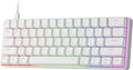 GM611 Gaming Keyboard,60% Percent Mechanical Keyboard Red Switches | 61 Keys,Led Backlit,Anti-Ghosting,White Keycaps ,Wired Gaming Keyboard,Qwerty,Pc, Windows, Gamer, Office, Typist Red Switches