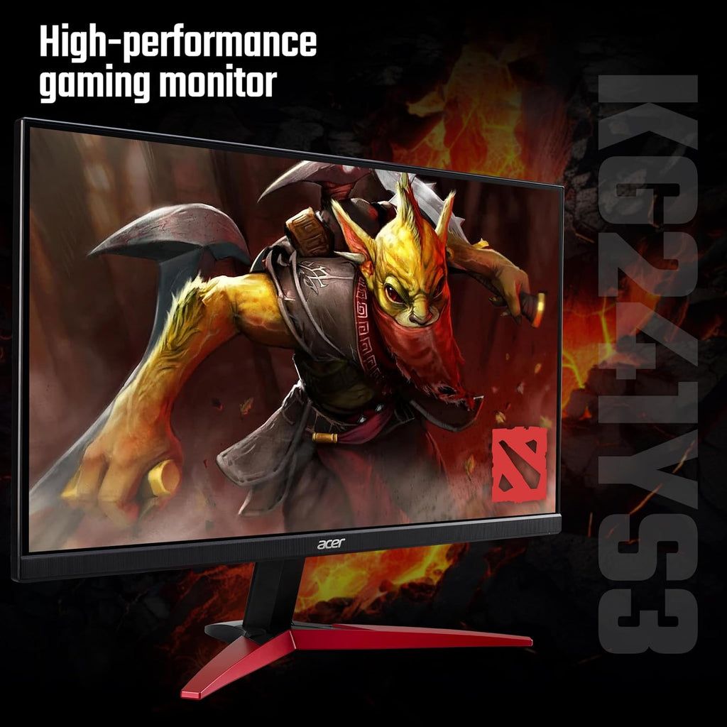 Nitro KG241YS3 24 Inch Full HD (1920 X 1080) Gaming Monitor - 180Hz, 4Ms, VA Panel, Freesync Premium, 72% NTSC, HDR10, Speakers, Displayport, HDMI