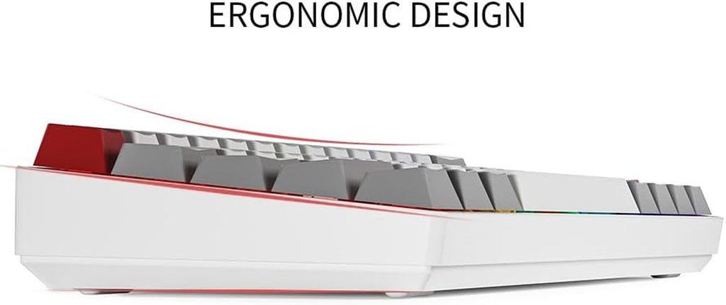 GM610 Wireless Mechanical Keyboard,60% Gaming Keyboard Red Switch | Gaming Mechanical Keyboards,60%,Usb-C,Wired/Bluetooth/2.4Ghz,Rgb Backlit,Compact,Hot Swappable,Anti-Ghosting,Pc Mac Windows