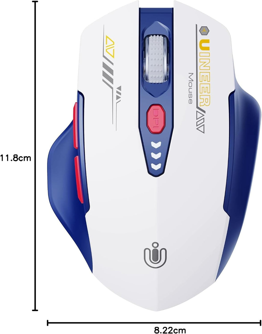Wireless Mouse, 3-Mode Bluetooth 5.0/4.0 & 2.4Ghz, Rechargeable
