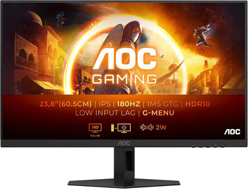 24G4XED 24 Inch FHD Gaming Monitor, 180Hz, Fast IPS Panel, 1Ms Gtg, HDR10, G-Sync Compatible, Speakers,(1920X1080 HDMI 2X 2.0) Schwarz