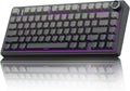 F75 75% Wireless Mechanical Keyboard,2.4Ghz/Type-C/Bt5.0 Gaming Keyboards,Advanced Structure,Side Engraved,Rgb Backlight,Hot Swappable Custom Keyboard for Pc/Mac (Black)