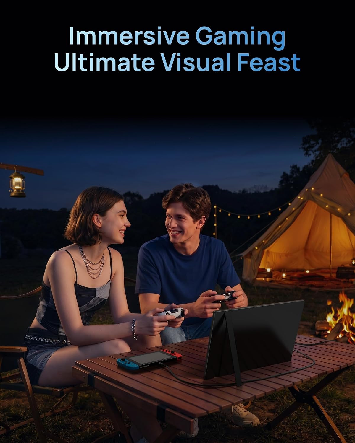 16.1" 144Hz Portable Gaming Monitor 106% Srgb FHD HDR 144Hz Gaming Monitor, Ultra Slim - Eye Protection-External Second Screen for Laptop/Pc/Mac/Ps3/4/5/Xbox - Z1FC